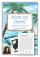 Vorschau - Arbeitsblätter - Suchsel zum Thema "FRÜHLING" (Klasse 3-6, inklusive Schreibauftrag und Lösung) - Deckblatt