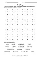 Vorschau - Arbeitsblätter - Suchsel zum Thema "FRÜHLING" (Klasse 3-6, inklusive Schreibauftrag und Lösung) - Seite 1