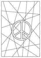 Vorschau - Mal- und Bastelvorlagen - 10 Malvorlagen für den Frieden / Ukraine - Mosaik, Peace, Taube & Flagge - Seite 1