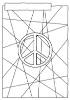 Vorschau - Mal- und Bastelvorlagen - 10 Malvorlagen für den Frieden / Ukraine - Mosaik, Peace, Taube & Flagge - Seite 3