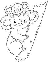 Aperçu - Matériel pour travaux manuels / dessin - Coloriages Koala - Page de couverture