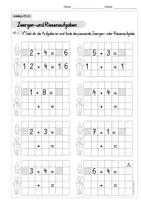 Vorschau - Arbeitsblätter - Arbeitsblätter zu Analogieaufgaben/Zwergen-Riesenaufgaben im ZR 20 - Seite 1