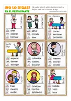 Aperçu - Jeux - en el restaurante / la comida juego Español / jeu Espagnol - Page 1