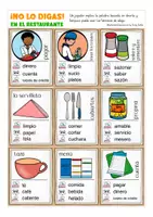 Aperçu - Jeux - en el restaurante / la comida juego Español / jeu Espagnol - Page 2