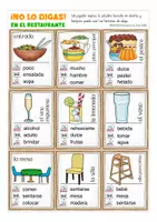 Aperçu - Jeux - en el restaurante / la comida juego Español / jeu Espagnol - Page 3