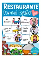 Aperçu - Jeux - en el restaurante / la comida Español juego DOMINÓ Espagnol - Page de couverture