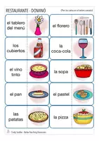 Aperçu - Jeux - en el restaurante / la comida Español juego DOMINÓ Espagnol - Page 3