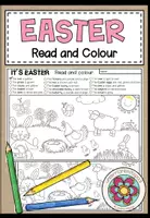 Vorschau - Arbeitsblätter - Easter Englisch – Ostern, Easter Vocabulary, Osterwortschatz, Colours, Farben, Reading, Reading Comprehension, Leseverstehen, Read and Colour | differenziertes Arbeitsblatt, Lesetraining 3., 4., 5. Klasse, Grundschule, Sekundarstufe - Deckblatt
