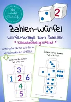 Vorschau - Arbeitsblätter - Zahlenwürfel: Bastelvorlagen mit Ziffern und Punkten - Deckblatt