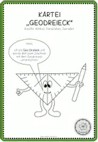 Vorschau - Arbeitsblätter - Geometrie: Kartei und MINI-Heft Geodreieck (rechte Winkel, Parallelen, Geraden) #fetzige55Nr2 - Deckblatt