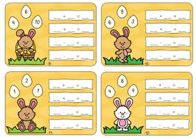 Vorschau - Arbeitsblätter - Aufgabenfamilien im Zahlenraum bis 10 (Frühling/Ostern) - Seite 3