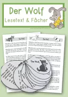 Vorschau - Unterrichtsreihen - Der Wolf - Lesefächer und Leseblatt - Deckblatt
