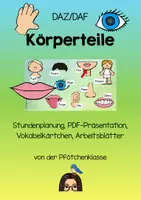 Vorschau - Stundenentwürfe - DAZ DAF Materialpaket Themenbereich Körperteile - Deckblatt