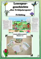 Vorschau - Arbeitsblätter - Lesespurgeschichte Frühling Leseverständnis Klasse 1 -4 Deutsch Grundschule - Deckblatt