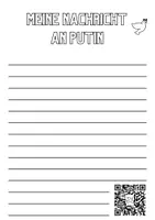 Vorschau - Arbeitsblätter - Meine Nachricht an Putin/die Ukraine - Seite 1