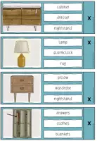 Aperçu - Jeux - Bedroom Clipcards Vocab Practise Anglais - Page 2