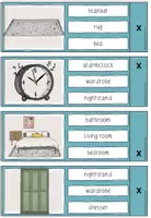 Aperçu - Jeux - Bedroom Clipcards Vocab Practise Anglais - Page 3