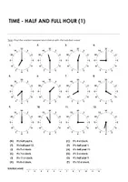 Vorschau - Arbeitsblätter - What's the time? Worksheets with solution words - Seite 3