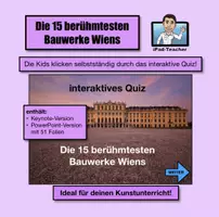 Vorschau - Stundenentwürfe - interaktives Keynote/PP-Quiz: Die berühmtesten Bauwerke Wiens (Key/PP) - Deckblatt