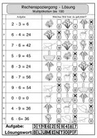 Vorschau - Arbeitsblätter - Rechenspaziergang Frühling Multiplikation Mathe Division Klasse 2 - 3 - Seite 3