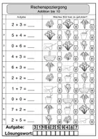 Vorschau - Stationenlernen - Rechenspaziergang Frühling Addition und Subtraktion Mathe Klasse 1 - Seite 2