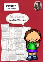 Vorschau - Arbeitsblätter - Arbeitsblätter Verben (Klasse 2 bis 3) Deutsch - Deckblatt
