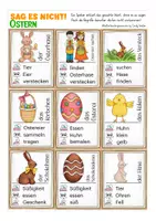 Aperçu - Jeux - Ostern Deutsch / Allemand Sag es nicht! Spiel - Page 1