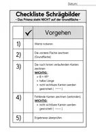Vorschau - Arbeitsblätter - Schrägbilder zeichnen (Prismen) | Anleitung | Differenzierung - Deckblatt