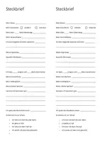 Vorschau - Anderer Materialtyp - Steckbrief-Vorlage - Deckblatt