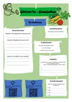 Vista previa - Hojas de trabajo - Perfil profesión "Jardinero horticultor" alemán - página 1