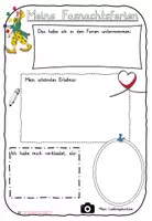 Vorschau - Arbeitsblätter - Meine Fasnachtsferien - Ferienbericht mal anders - Deckblatt