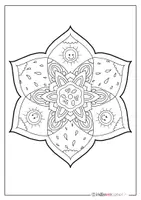 Vorschau - Mal- und Bastelvorlagen - Mandala: Aprilwetter - Sonne, Regen, Wind - Seite 1