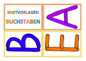 Vorschau - Bildkarten - Knetvorlagen Buchstaben - Seite 1