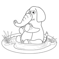 Aperçu - Matériel pour travaux manuels / dessin - Coloriages Éléphant - Page de couverture