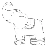 Aperçu - Matériel pour travaux manuels / dessin - Coloriages Éléphant - Page 2