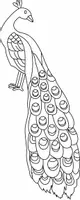 Aperçu - Matériel pour travaux manuels / dessin - Coloriages Paon - Page 1