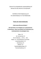 Vorschau - Stundenentwürfe - Unterrichtsentwurf Kombinatorik Klasse 1 und 2 - Seite 1