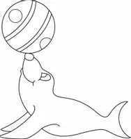 Aperçu - Matériel pour travaux manuels / dessin - Coloriages Phoque - Page 1