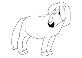 Aperçu - Matériel pour travaux manuels / dessin - Coloriage Poney - Page de couverture