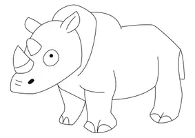 Aperçu - Matériel pour travaux manuels / dessin - Coloriages Rhinocéros - Page 3