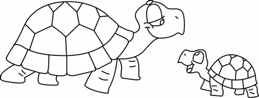 Aperçu - Matériel pour travaux manuels / dessin - Coloriages Tortue - Page 1