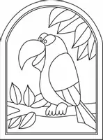 Aperçu - Matériel pour travaux manuels / dessin - Coloriages toucan - Page 1