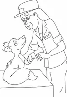 Aperçu - Matériel pour travaux manuels / dessin - Coloriage Vétérinaire - Page de couverture