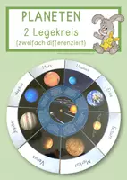 Vorschau - Spiele - Planeten - 2 Legekreise (einfach und schwieriger) - Deckblatt