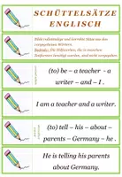 Vorschau - Aufgabenkarten - Englisch: Schüttelsätze - Übungskarten - Seite 1