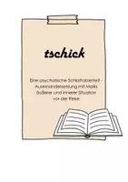 Vorschau - Stundenentwürfe - Tschick +++ Eine psychotische Schlaftablette? - Auseinandersetzung mit Maiks äußerer und innerer Situation vor der Reise - Deckblatt