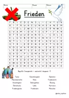 Vorschau - Spiele - Frieden Suchsel Buchstabengitter Grundschule Unterstufe - Deckblatt