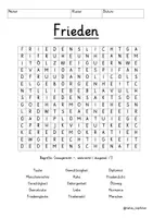 Vorschau - Spiele - Frieden Suchsel Buchstabengitter Grundschule Unterstufe - Seite 1