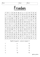 Vorschau - Spiele - Frieden Suchsel Buchstabengitter Grundschule Unterstufe - Seite 3