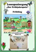 Vorschau - Arbeitsblätter - Lesespaziergang Frühling Leseverständnis Klasse 3- 4 Grundschule Lesen - Deckblatt